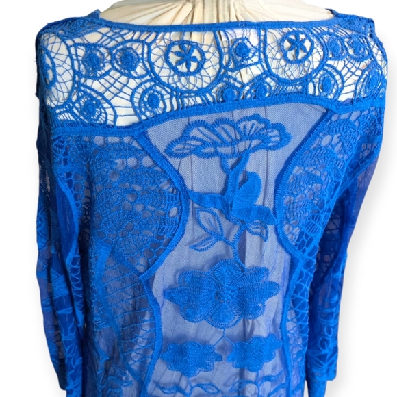 Ethyl Crochet Tunic, Blue, Size XL - Picture 8 of 8